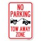Signmission No Parking Tow Away Zone Tow Truck Symbol Heavy-Gauge Aluminum Sign, 12" x 18", A-1218-23652 A-1218-23652 - alternate 1